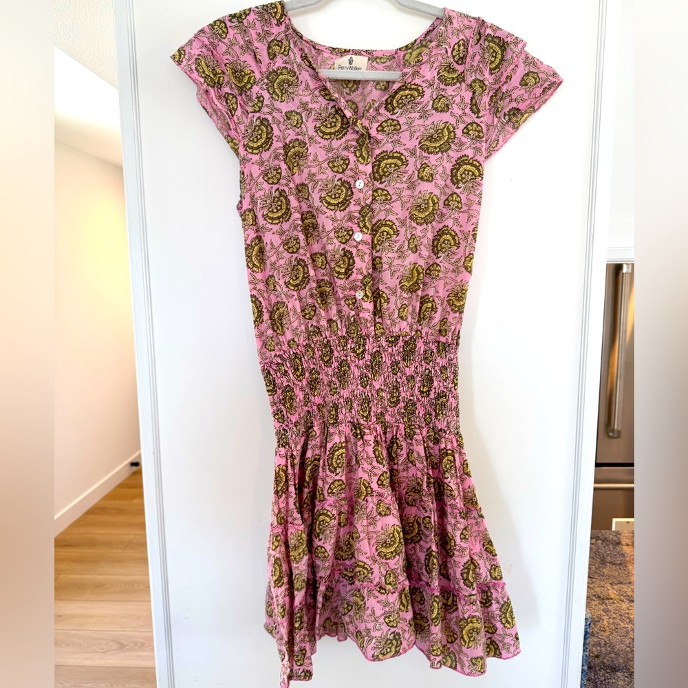 Perry Walker Pink and Cream Floral Dress